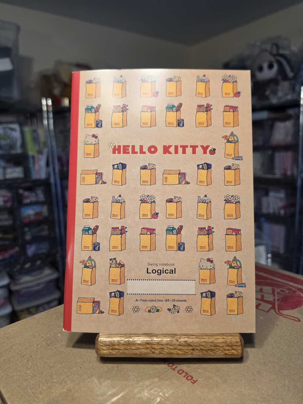 #HK-2515 Hello Kitty 30 Page Notebook - Red & Kraft Design